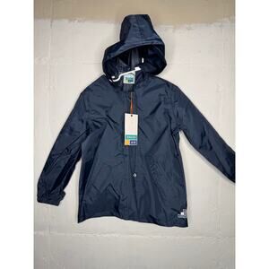 NEW Grass & Air Toddler Boy Navy Blue Rain Cheater Coat Size 5/6